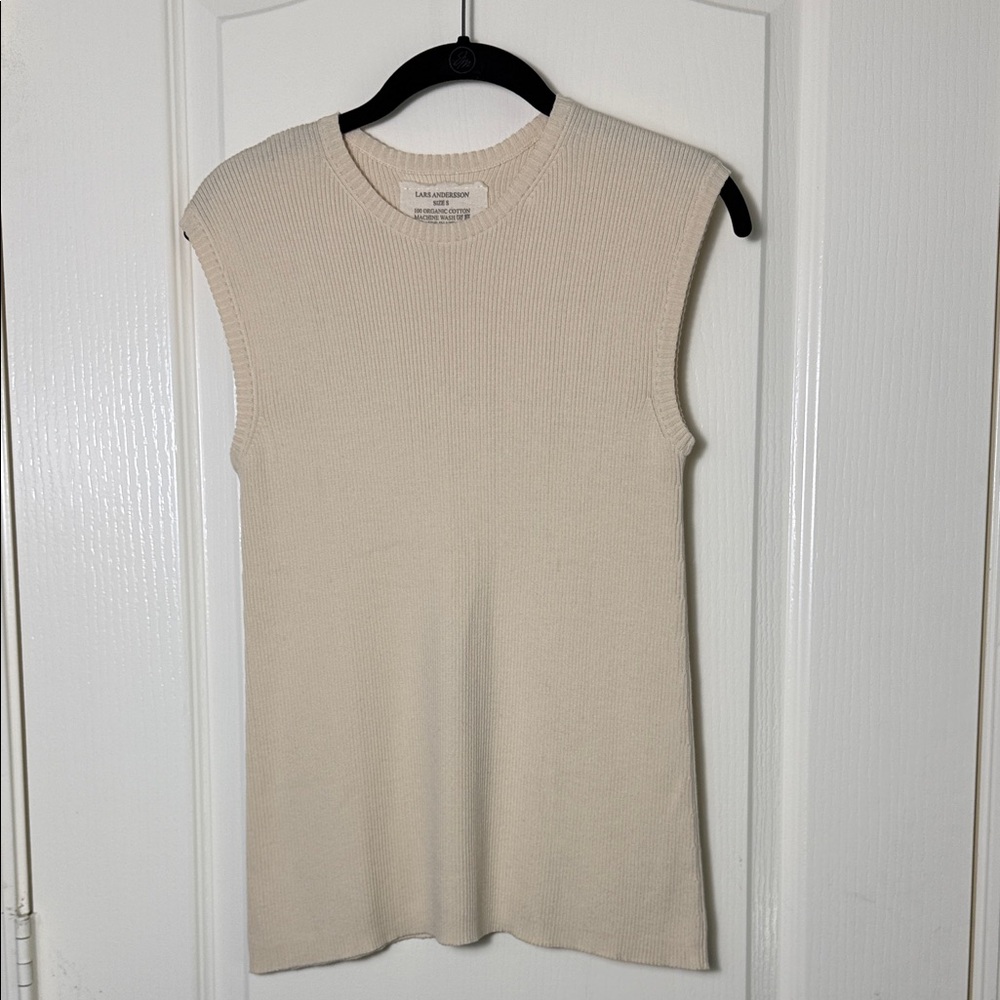 LARS ANDERSSON sleeveless 100% organic cotton ribbed top